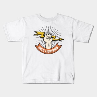 Gold Lightning Kids T-Shirt